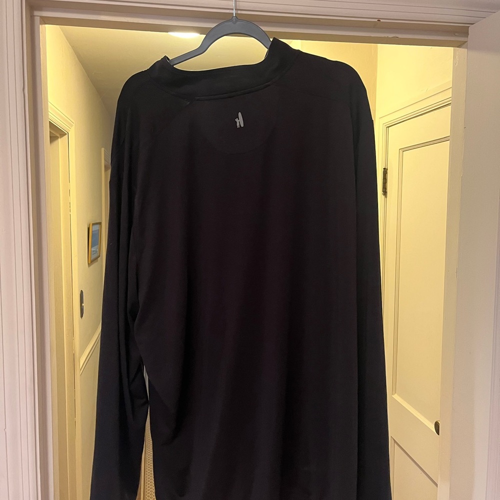 johnnie-O Black Long-Sleeve Performance Shirt